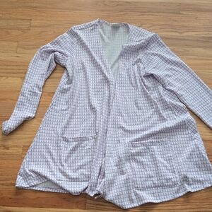 LuLaRoe Purple and White Cardigan
